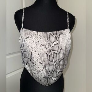 Snake print crop top